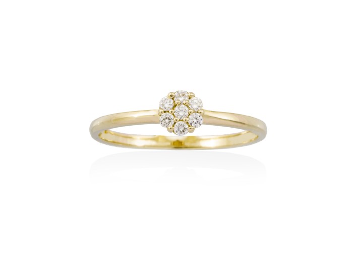 Anillo  en Oro 18Kt. y diamantes