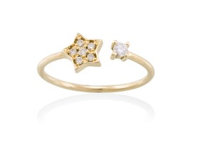 Anillo  en Oro 18Kt. y diamantes