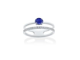 Anillo   en Oro amarillo 18Kt y diamantes
