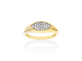 Anillo   en Oro amarillo 18Kt y diamantes