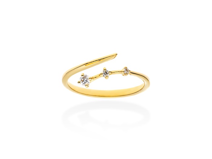 Anillo   en Oro amarillo 18Kt y diamantes