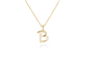 Colgante letra B en oro amarillo 18kt