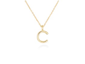 Colgante letra C en oro amarillo 18kt