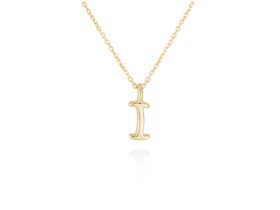 Colgante letra I en oro amarillo 18kt