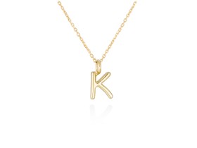 Colgante letra K en oro amarillo 18kt