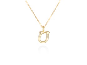 Colgante letra U en oro amarillo 18kt