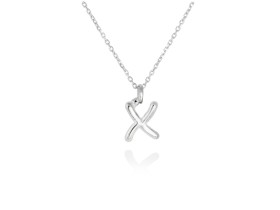 Colgante letra X en oro amarillo 18kt