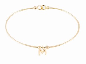 Bracelet letra A in 18kt yellow Gold