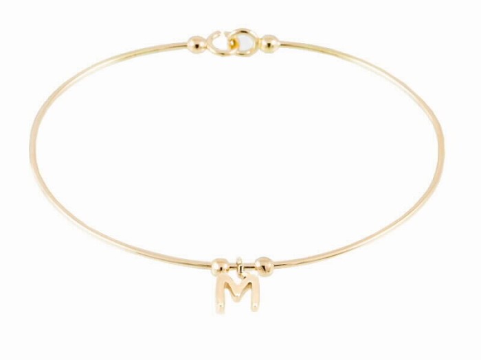 Bracelet letra A in 18kt yellow Gold