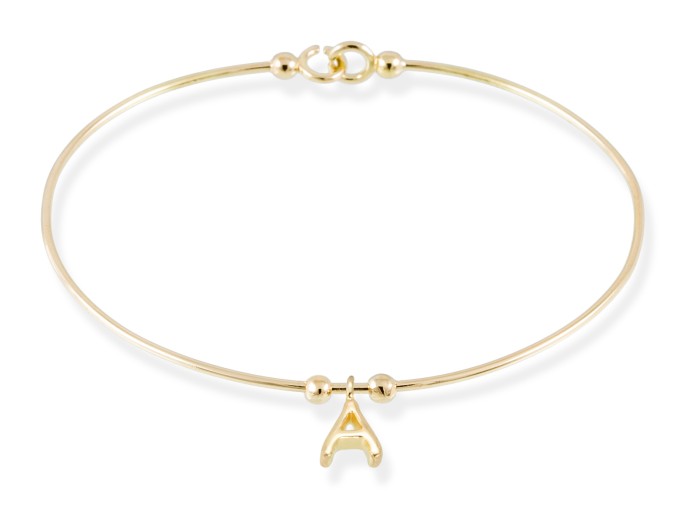Armband letra A in 18kt Gelbgold