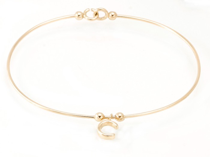 Bracelet letra C in 18kt yellow Gold