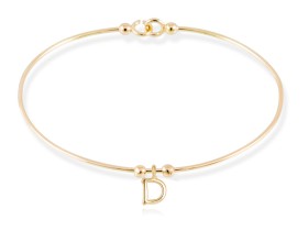 Armband letra D in 18kt Gelbgold