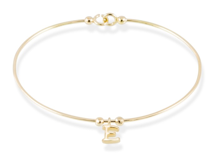 Armband letra E in 18kt Gelbgold