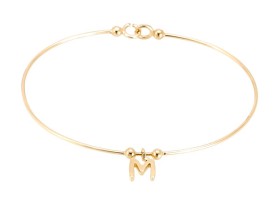 Armband letra M in 18kt Gelbgold