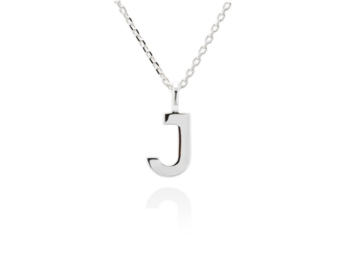 Colgante letra J en oro amarillo 18kt