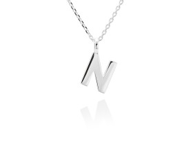 Colgante letra N en oro amarillo 18kt