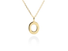 Colgante letra O en oro amarillo 18kt