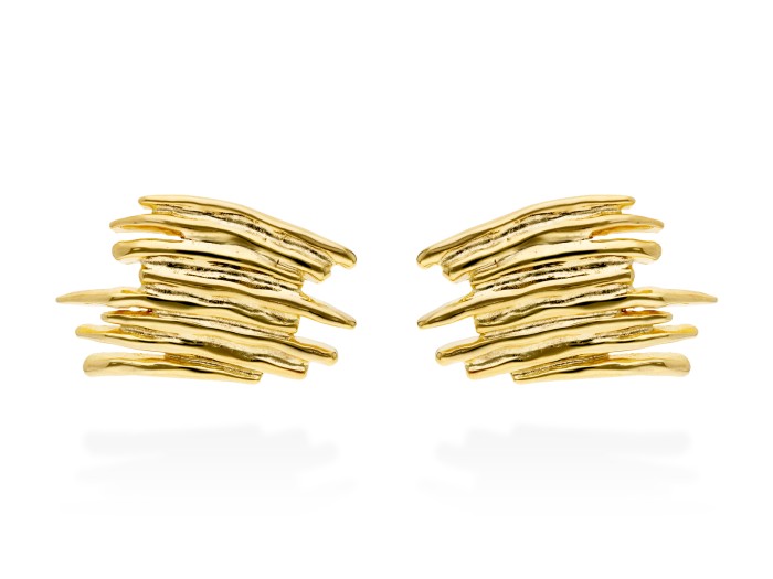 Earrings Line  in golden silver