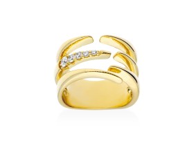 Ring Spine  in golden silver
