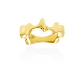 Ring Vertebral  in golden silver