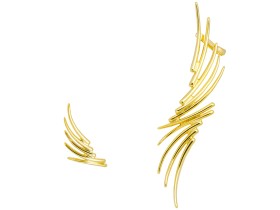 Pendientes de plata trepador asimétrico