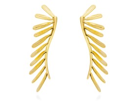 Earrings Spine maxi  in golden silver
