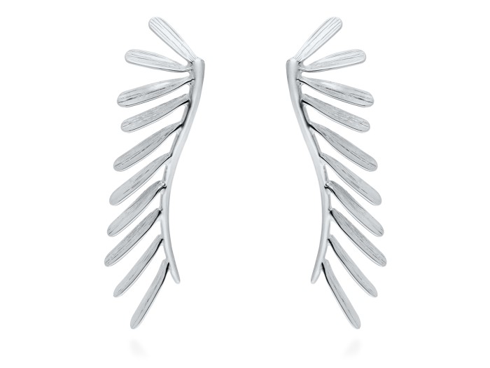 Earrings Spine maxi  in golden silver