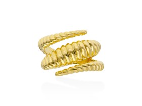 Anillo de plata triple aro gallonado