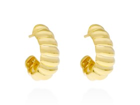 Pendientes de plata aro gallonado