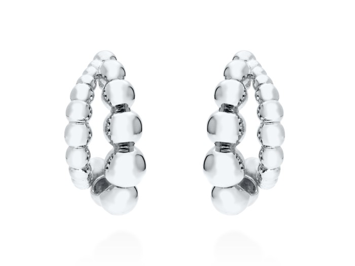 Earrings Pompe doble  in silver