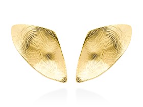 Pendientes de plata delta plano