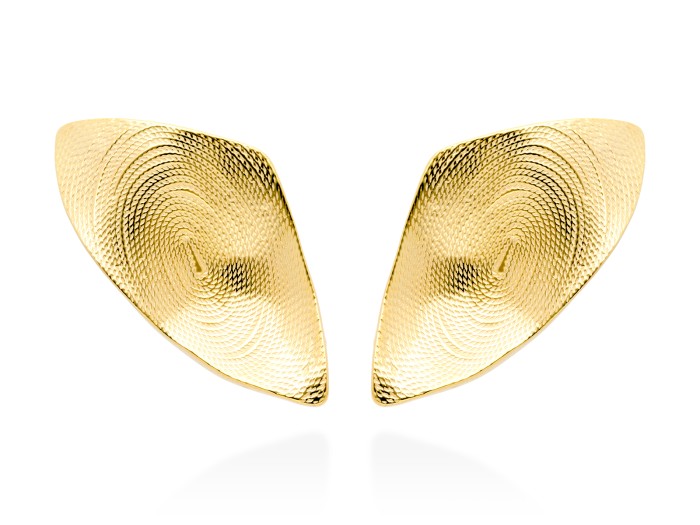 Pendientes de plata delta plano