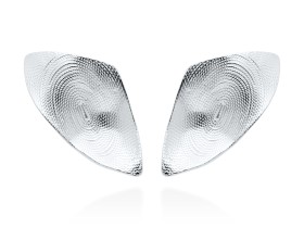 Pendientes de plata delta plano