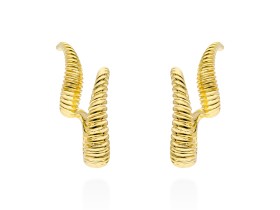 Pendientes de plata trepador aro doble