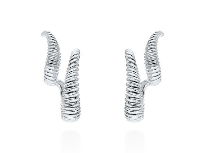 Earrings Eclat doble  in silver