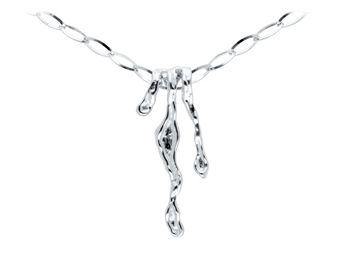 Pendant Vernissage  in golden silver