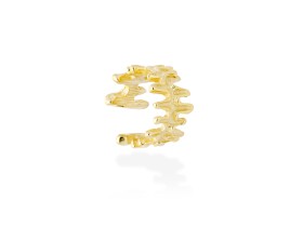 Earcuff de plata con textura