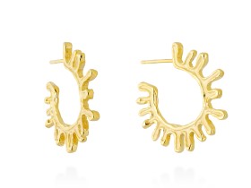 Pendientes de plata aro con textura