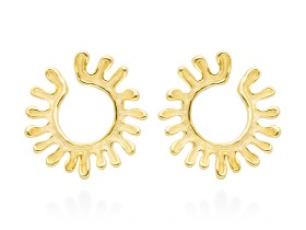 Pendientes de plata aro plano con textura
