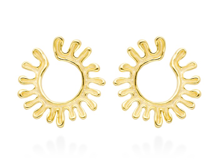 Earrings Monet  in golden silver