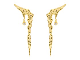 Climber Earring Vernissage maxi  in golden silver