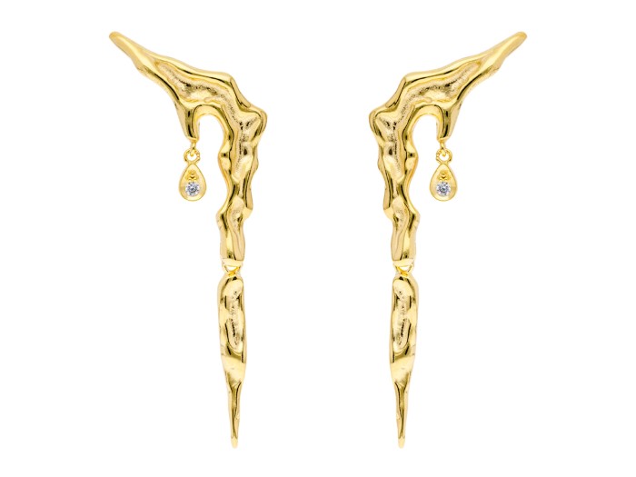 Climber Earring Vernissage maxi  in golden silver
