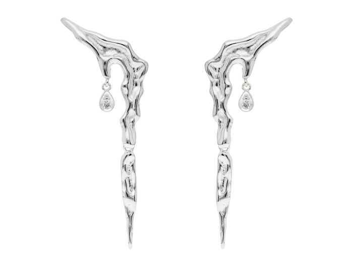 Climber Earring Vernissage maxi  in golden silver