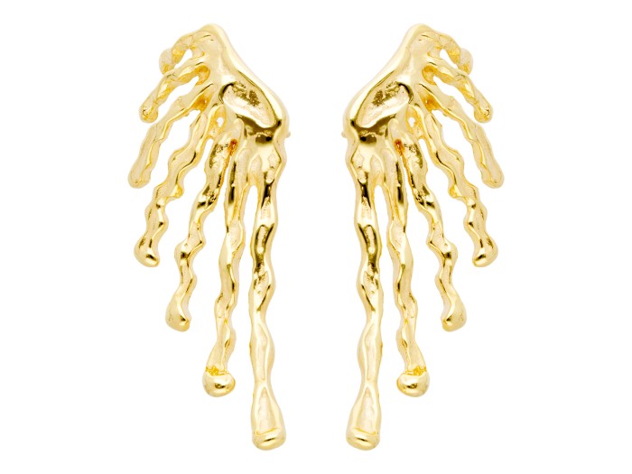 Pendientes de plata trepador largo