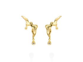 Climber Earring Vernissage mini  in golden silver