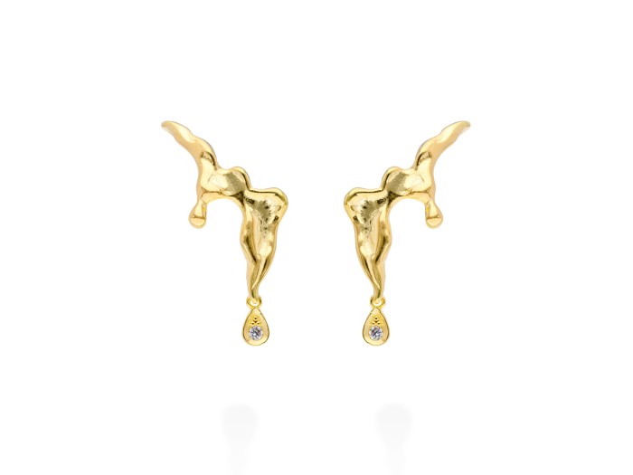 Climber Earring Vernissage mini  in golden silver