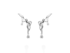 Pendiente de plata trepador pequeño