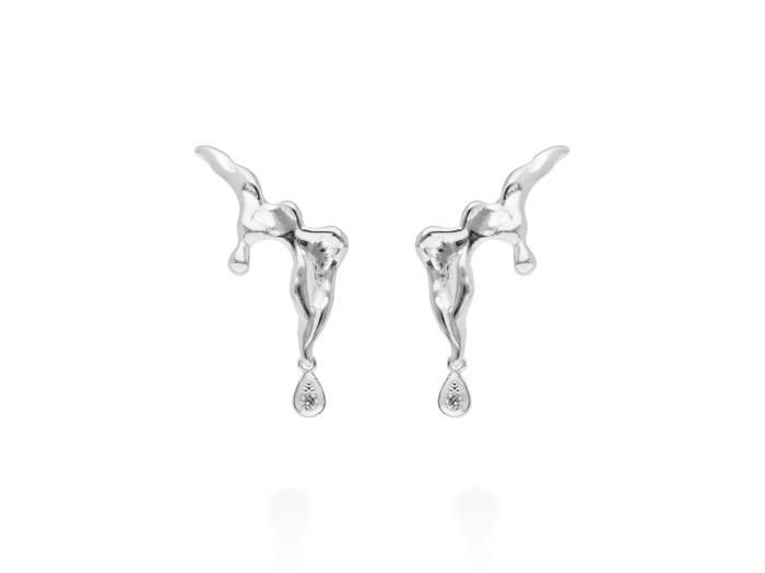 Kletterohrringe Vernissage mini  in silber vergoldet