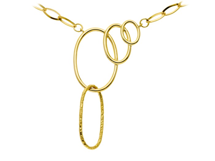Necklace  Aix  in golden silver