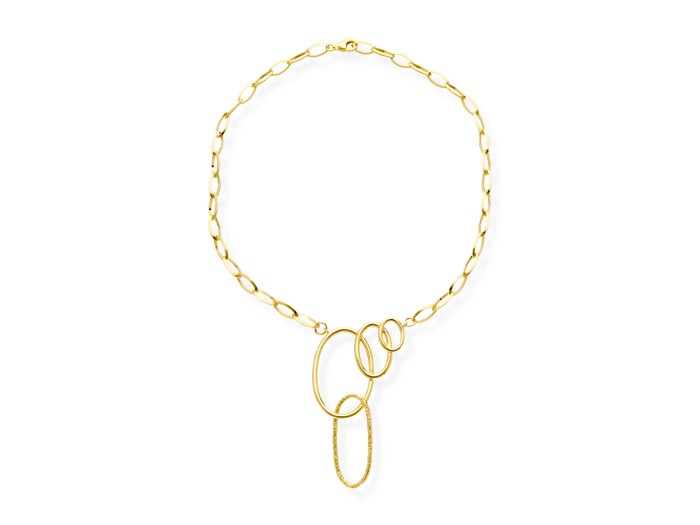 Necklace  Aix  in golden silver